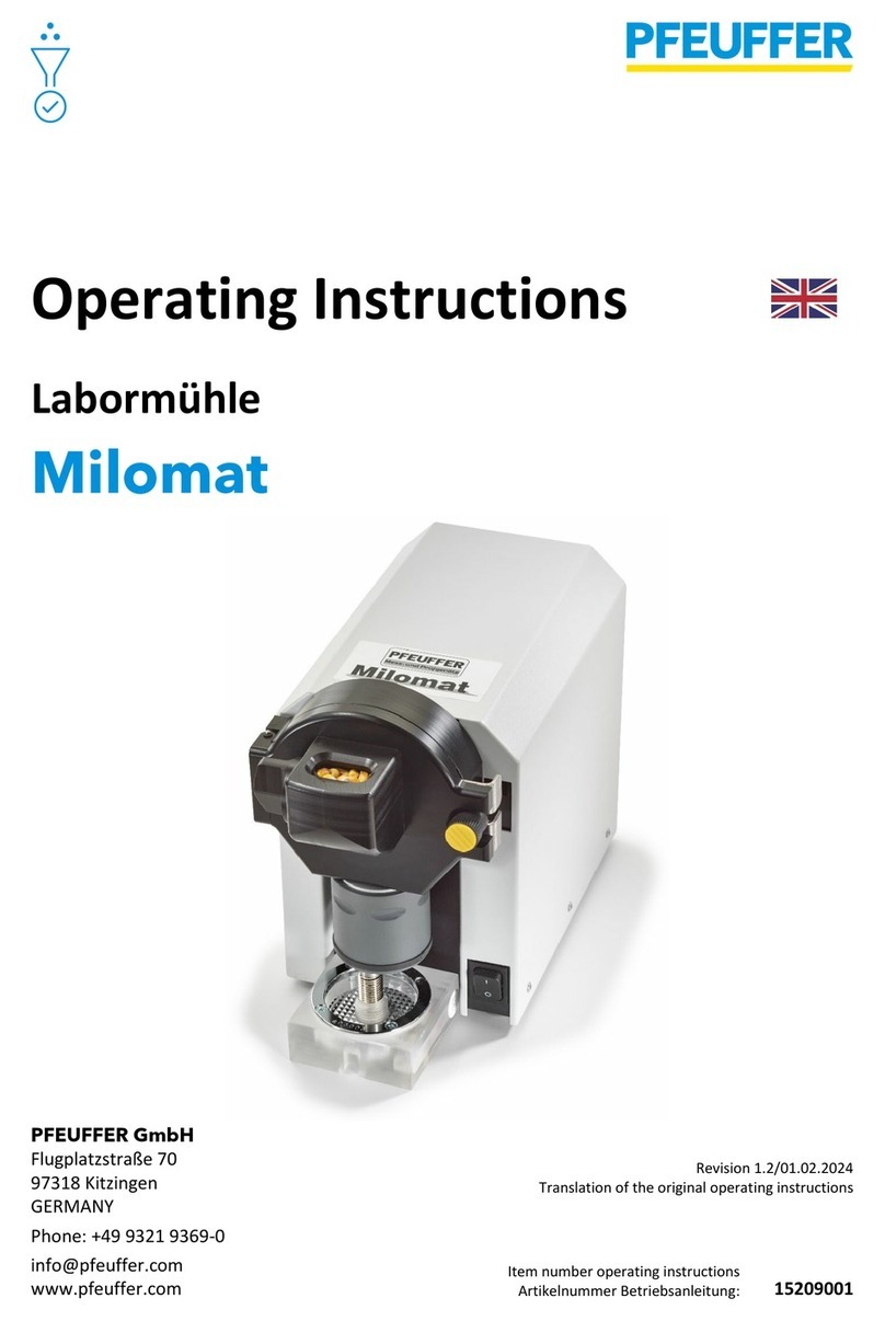 Pfeuffer Milomat operating instructions