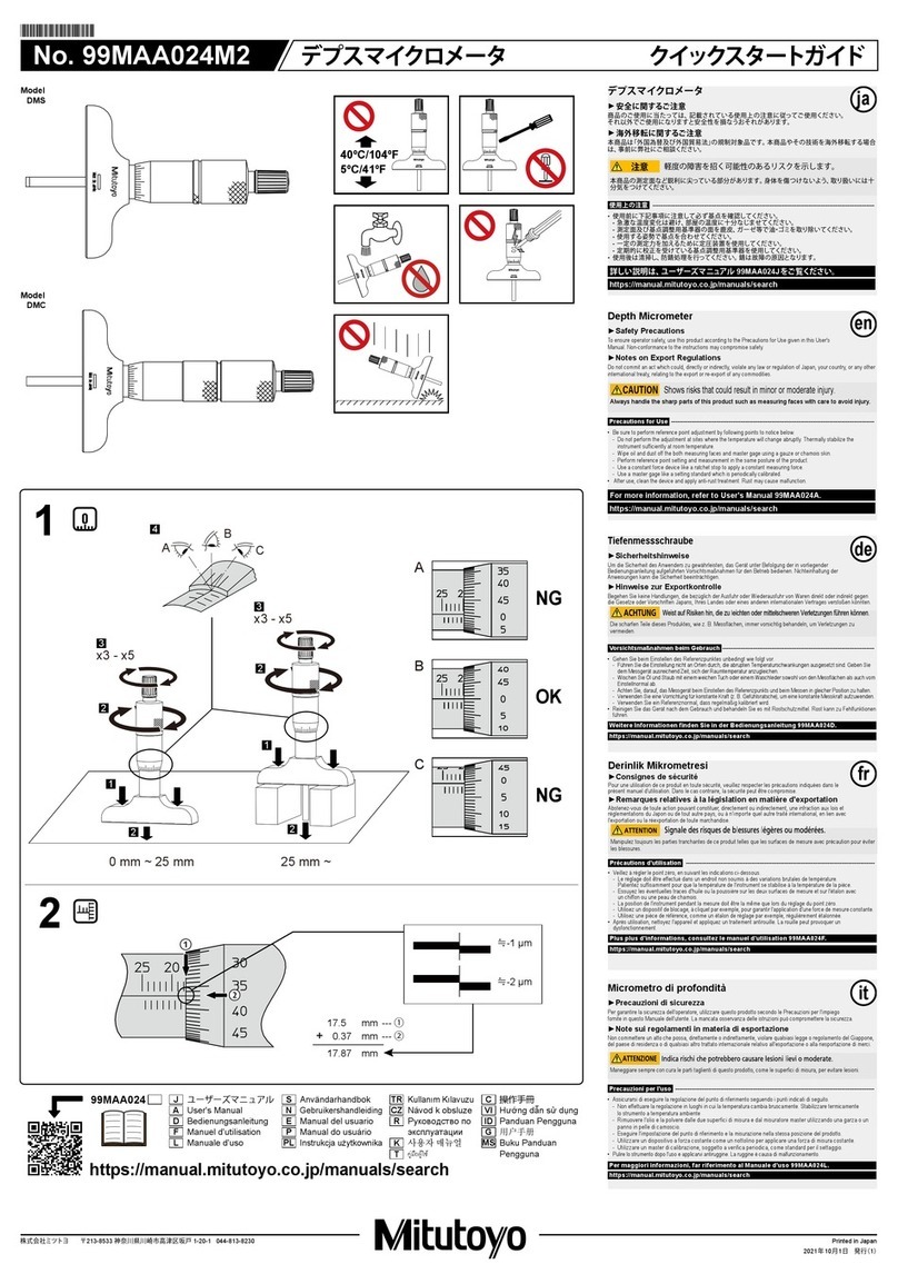 Mitutoyo DMS quick start guide