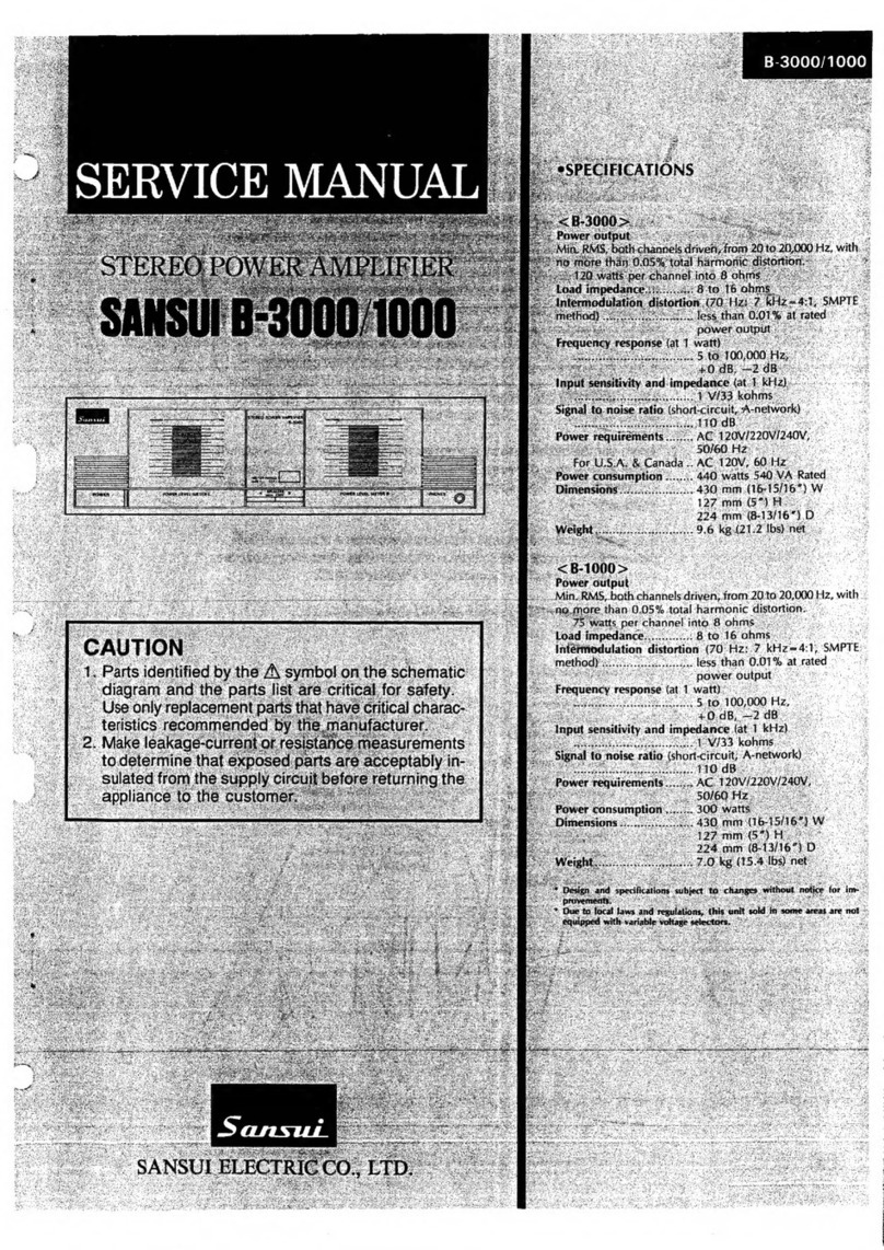 Sansui B-3000 User manual