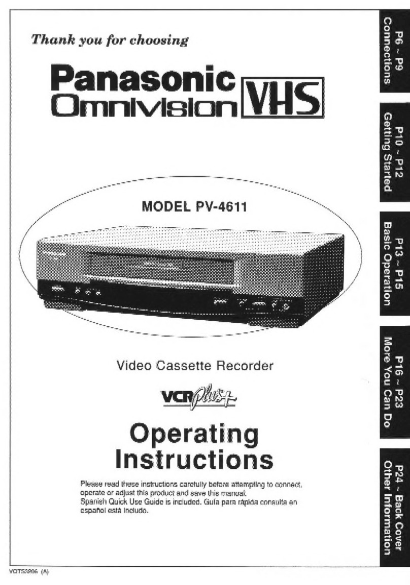 Panasonic Omnivision PV-4611 operating instructions