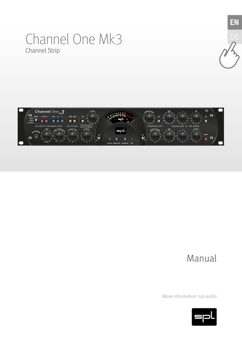 SPL Channel One Mk3 manual