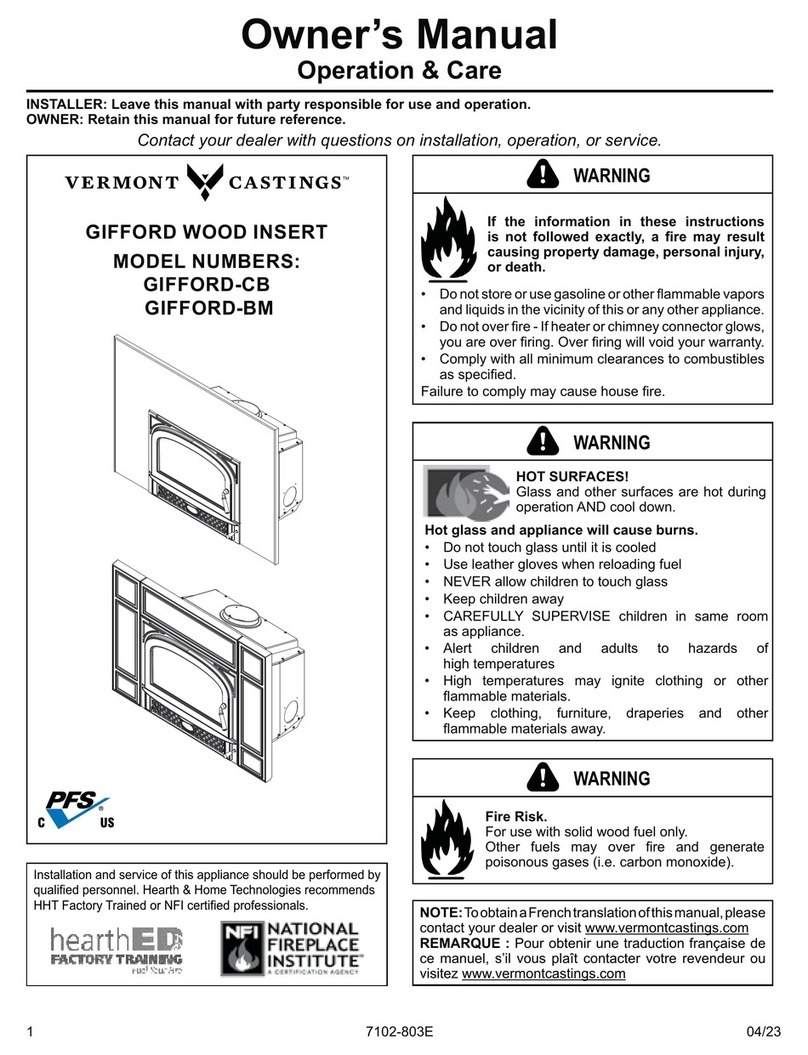 Vermont Castings GIFFORD-CB owner's manual