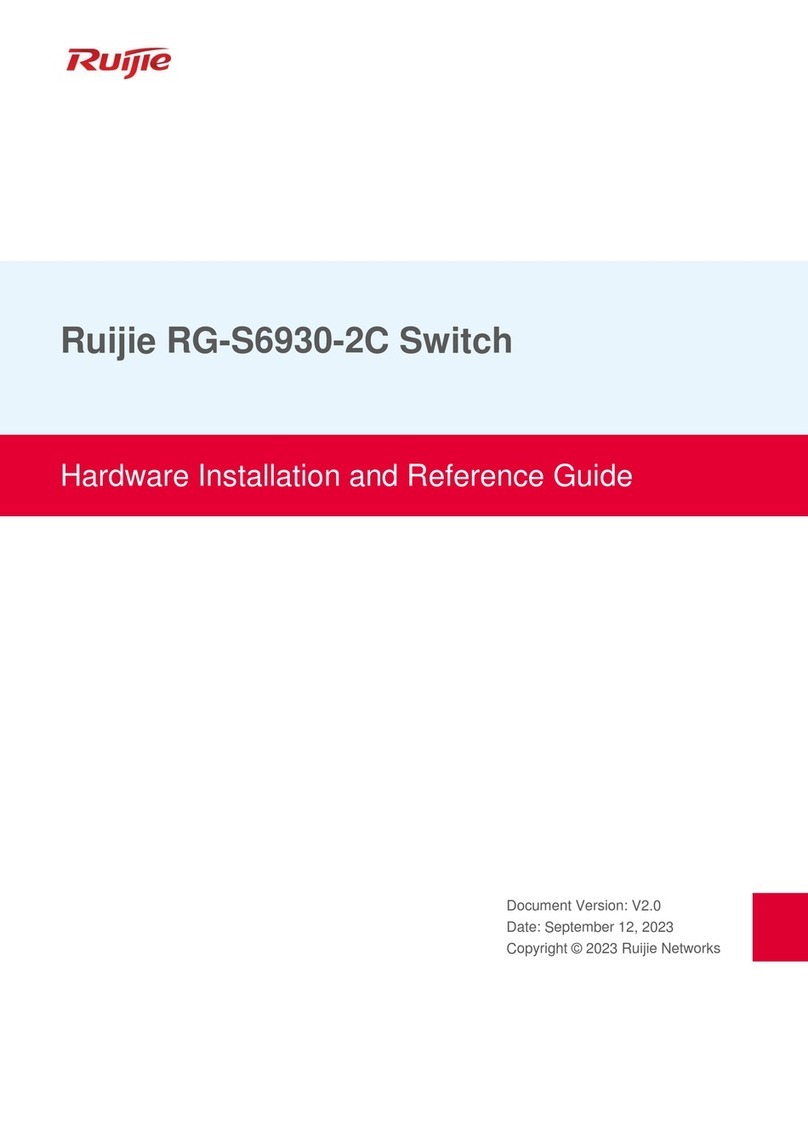 Ruijie RG-S6930-2C Hardware installation and reference guide Ruijie RG-S6930-2C Hardware installation and reference guide