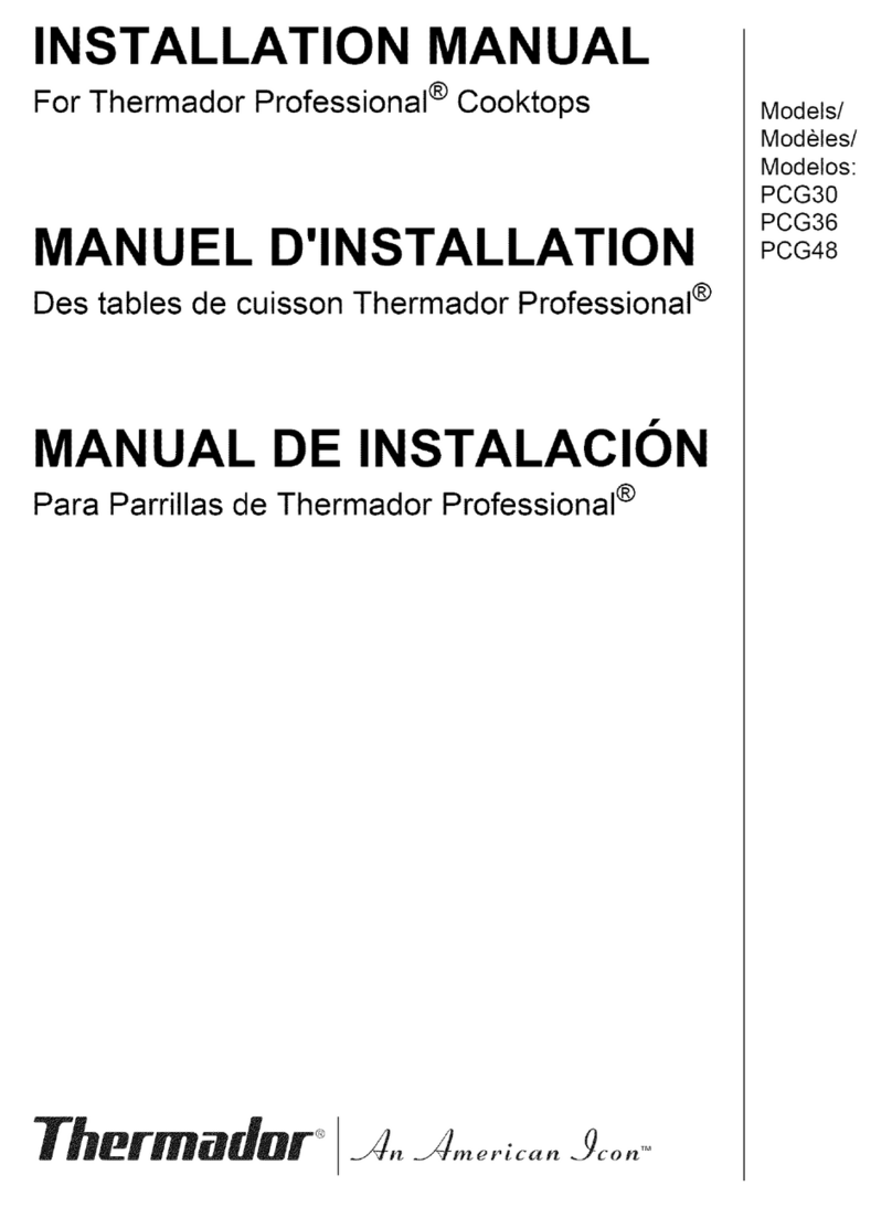 Thermador Professional PCG30 User manual