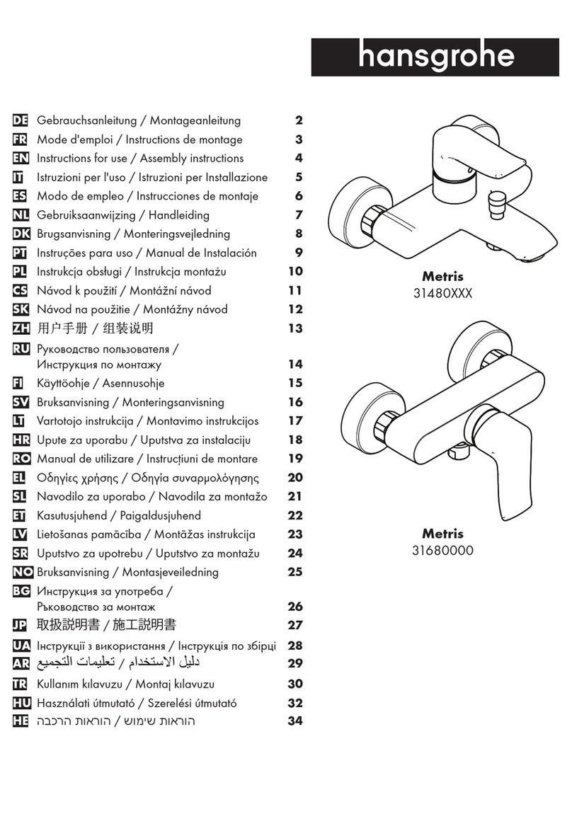 Hans Grohe Metris 31480 Series Instructions for use/assembly instructions