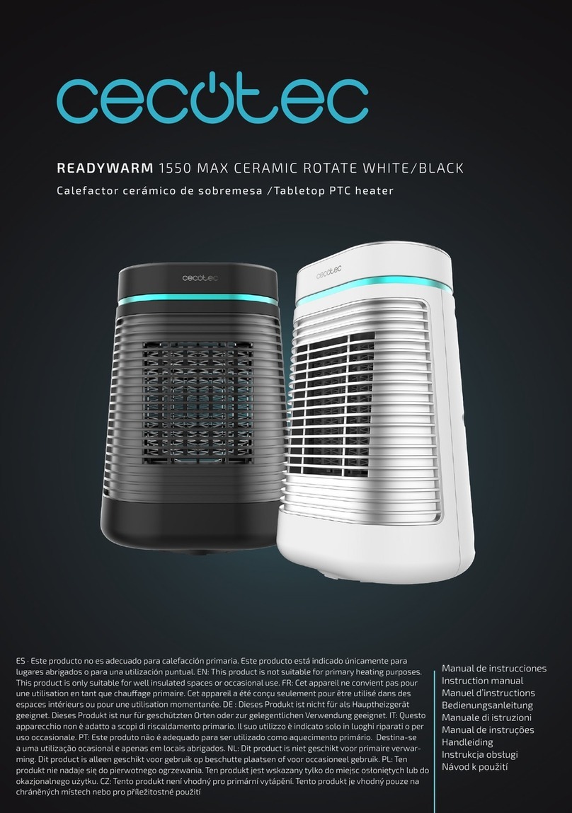 cecotec ReadyWarm 1550 Max Ceramic Rotate Black instruction manual