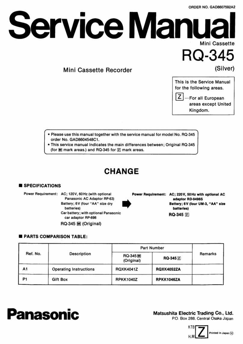 Panasonic RQ-345 Service manual