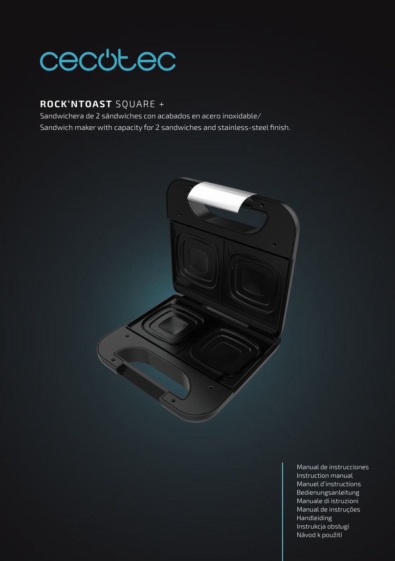 cecotec Rock'nToast Square + instruction manual