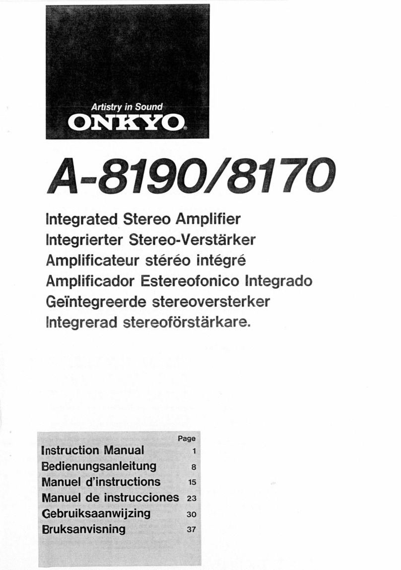 Onkyo A-8190 User manual