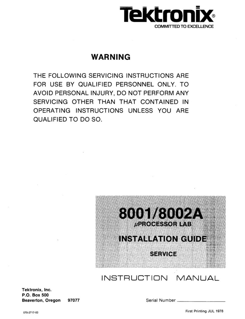 Tektronix 8001A installation guide