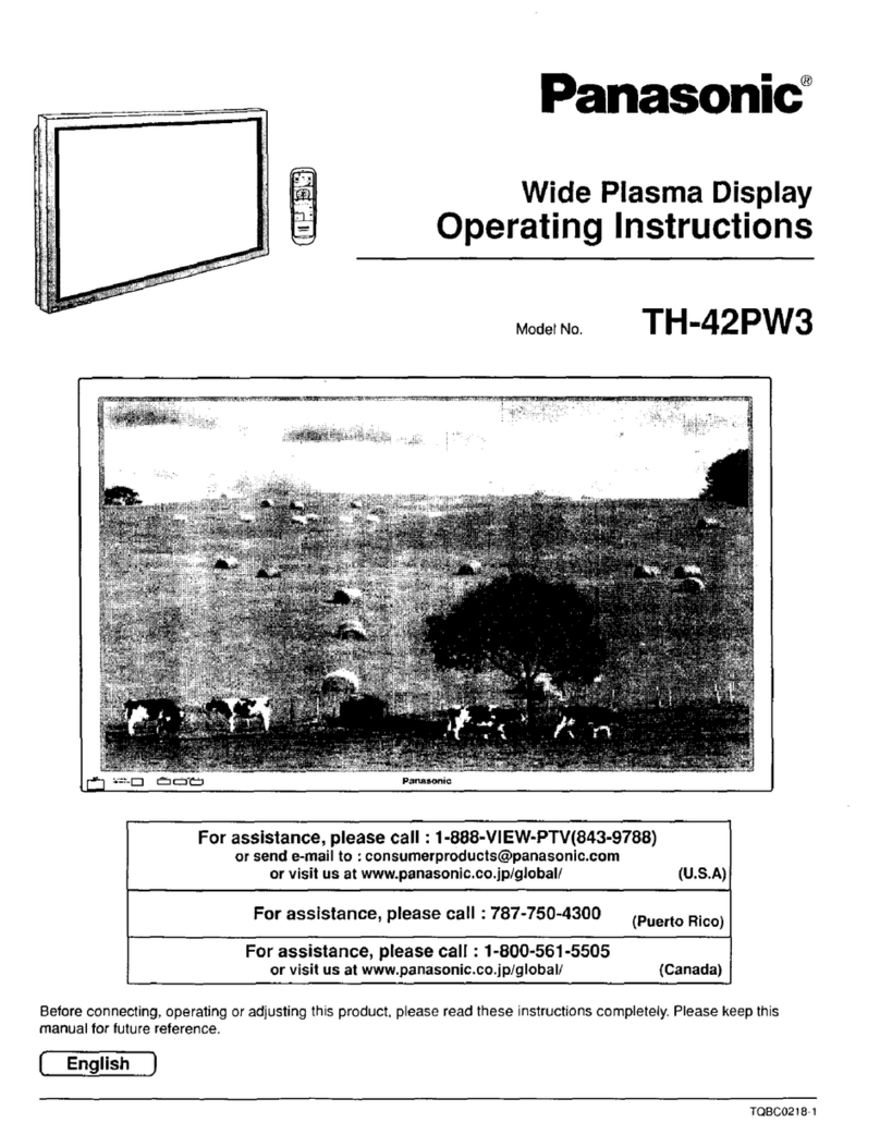 Panasonic Viera TH-42PW3 User manual