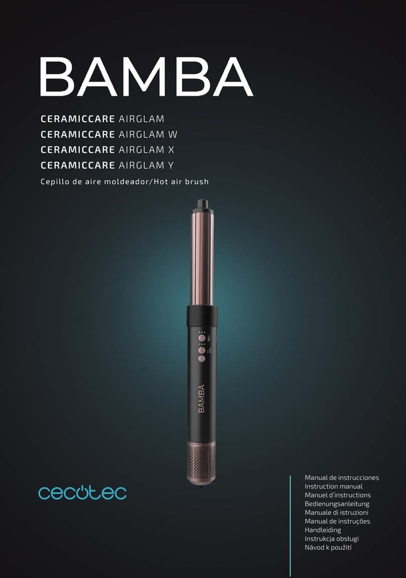 cecotec BAMBA CERAMICCARE AIRGLAM instruction manual