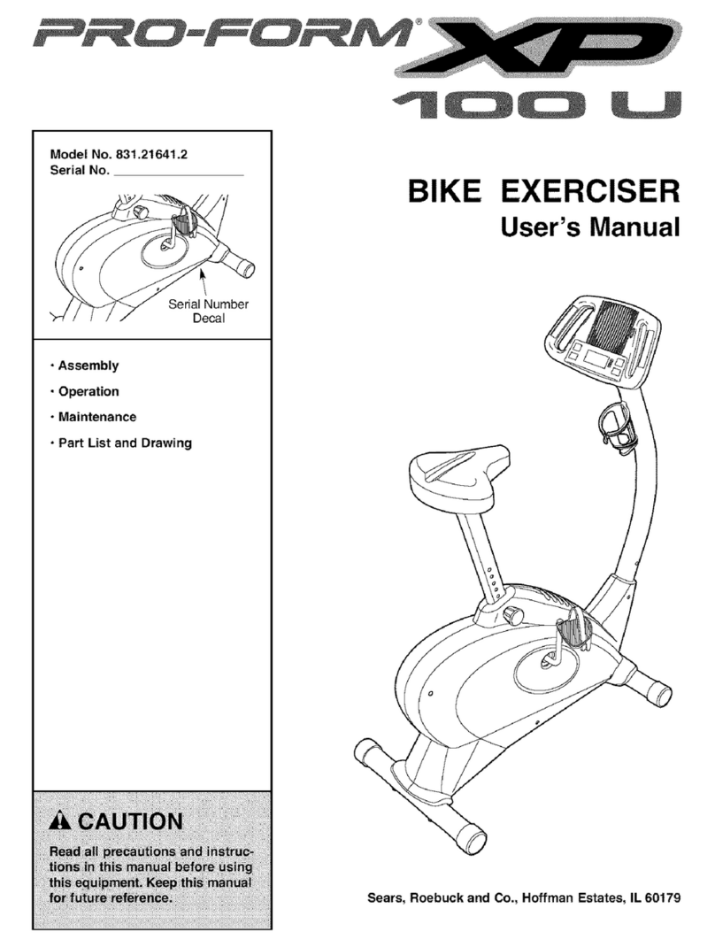 Pro-Form XP 100 U User manual