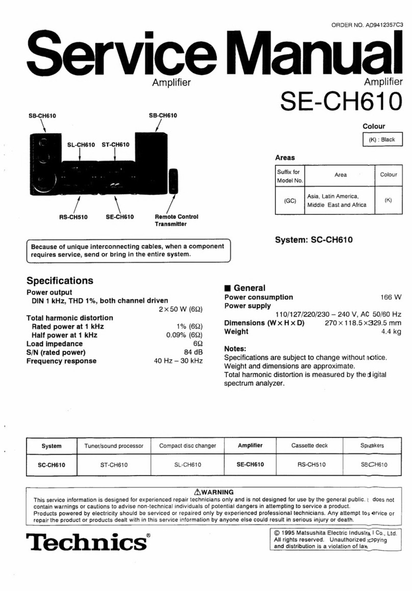 Technics SE-CH610 Service manual