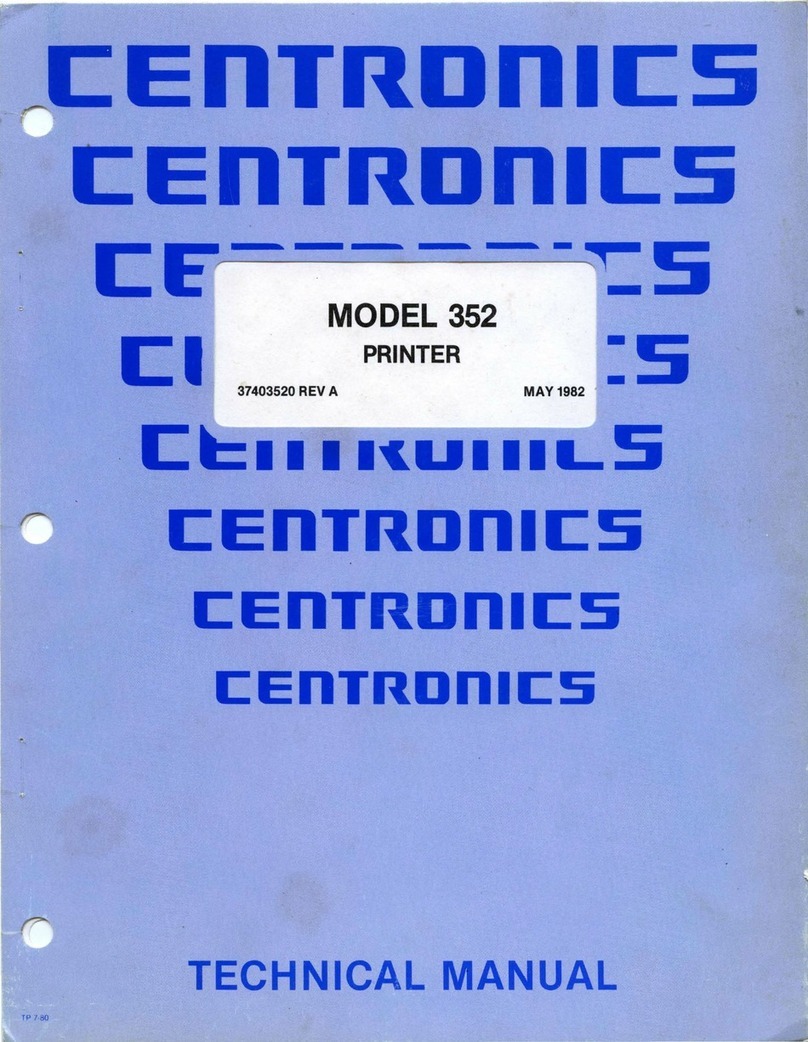 Centronics 352 User manual