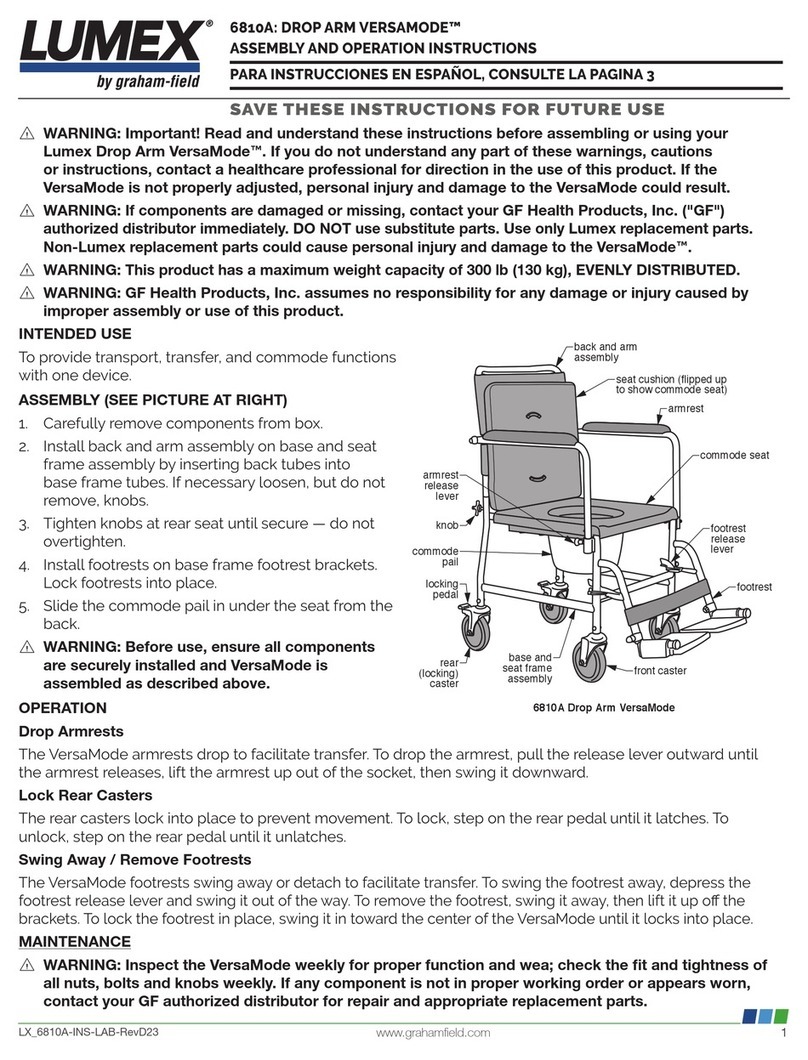 Graham Field Lumex Drop Arm VersaMode 6810A Parts list manual Graham Field Lumex Drop Arm VersaMode 6810A Parts list manual