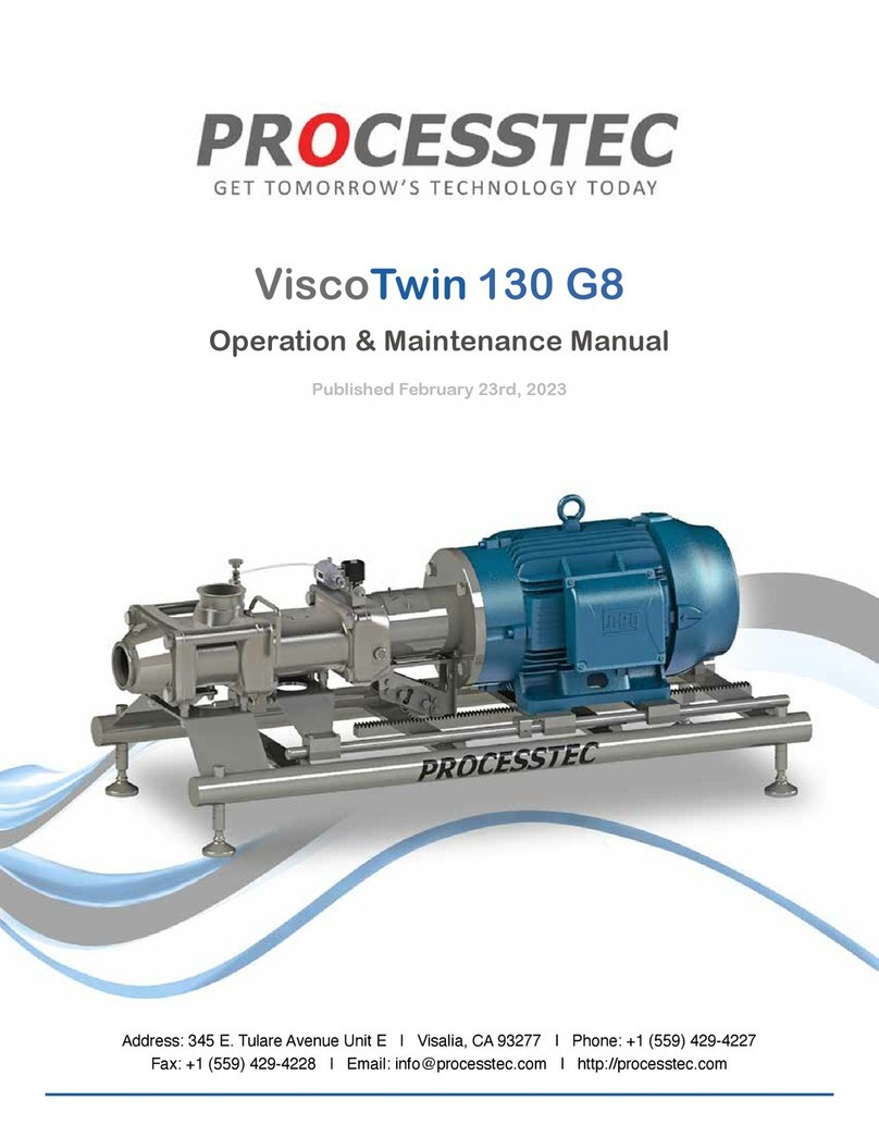 PROCESSTEC ViscoTwin 130 G8 Operation & maintenance manual