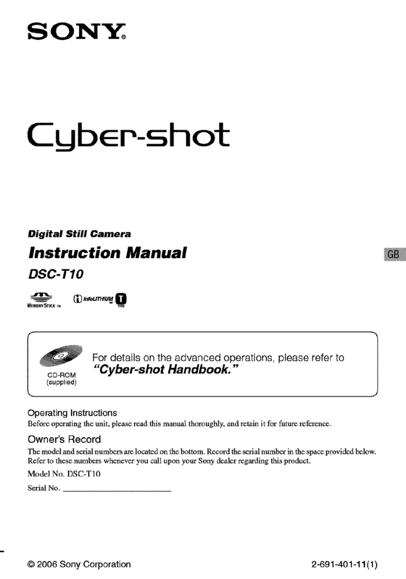 Sony DSC-T10 User manual Sony DSC-T10 User manual