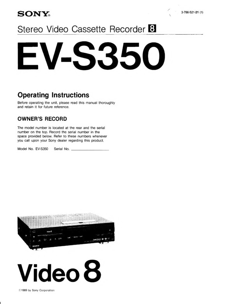 Sony EV-S350 User manual