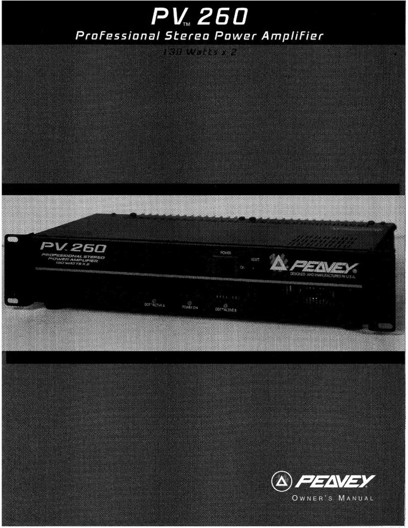 Peavey PV 260 User manual Peavey PV 260 User manual
