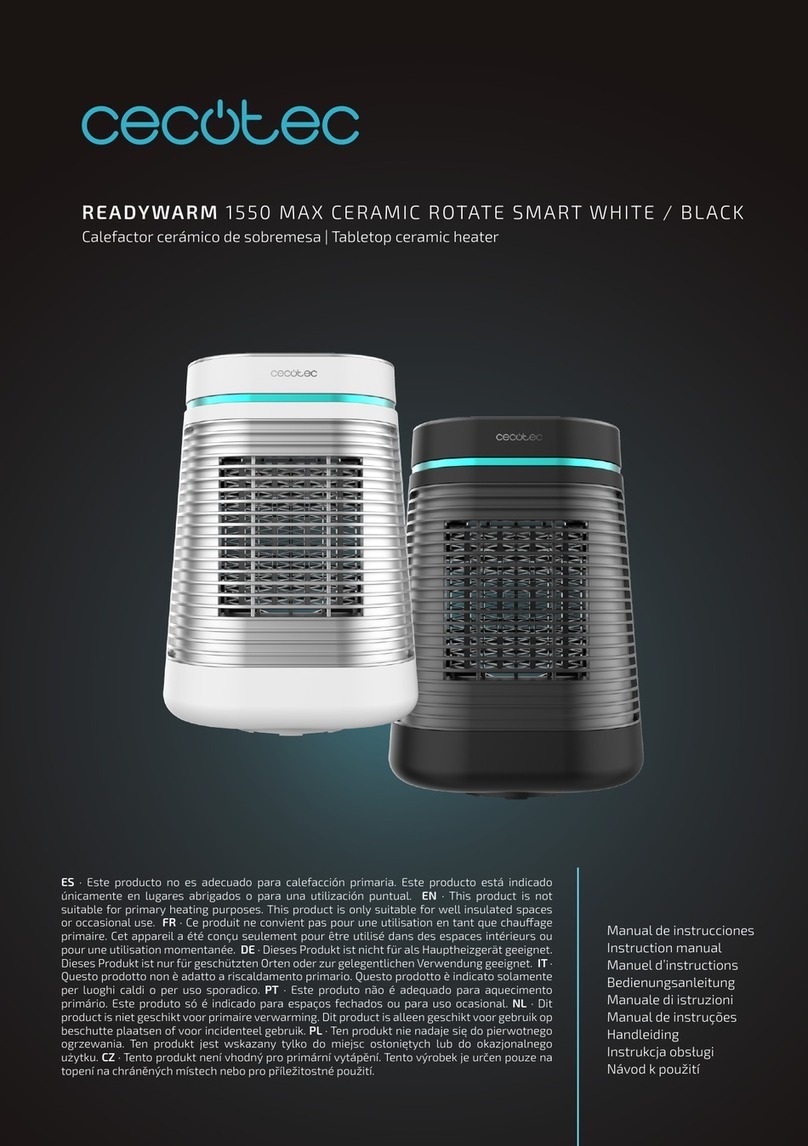 cecotec ReadyWarm 1550 Max Ceramic Rotate Black instruction manual
