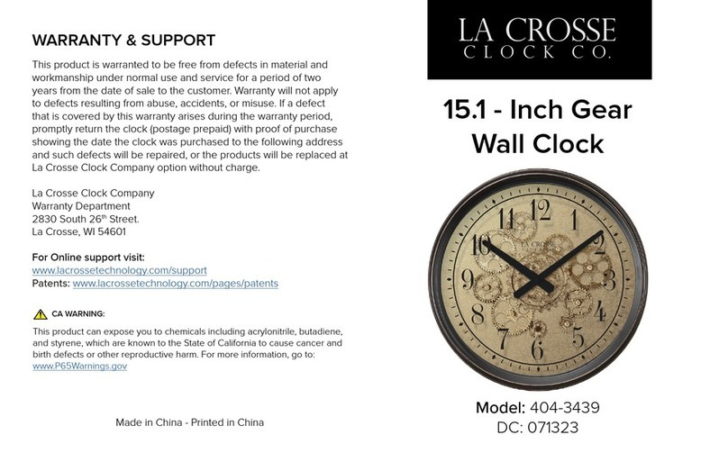 La Crosse 404-3439 quick start guide