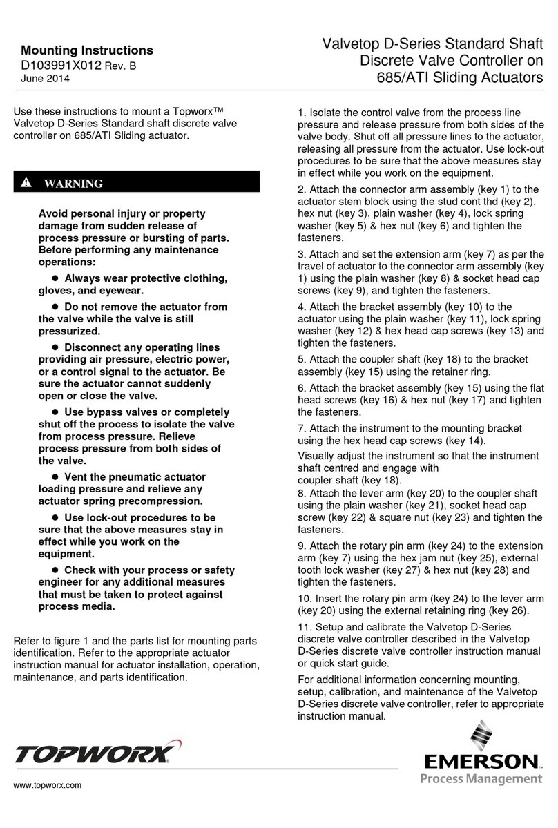 Emerson Topworx D Series User manual