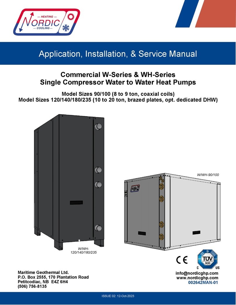 Maritime Geothermal NORDIC W Series Product application, installation and service manual