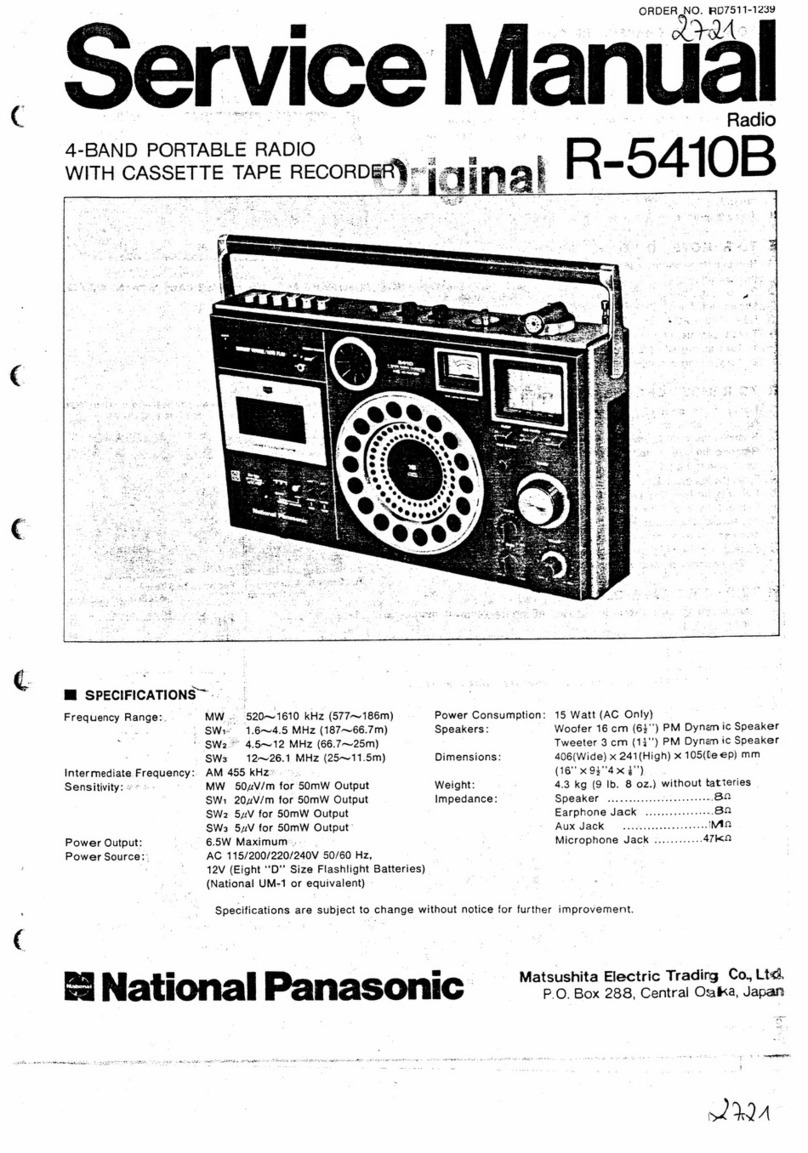 Panasonic R-5410B User manual