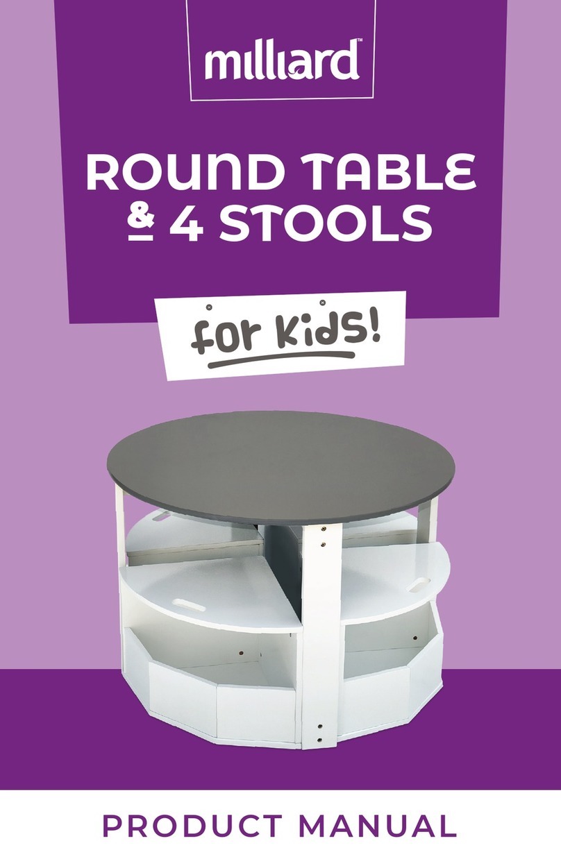 milliard ROUND TABLE & 4 STOOLS User manual