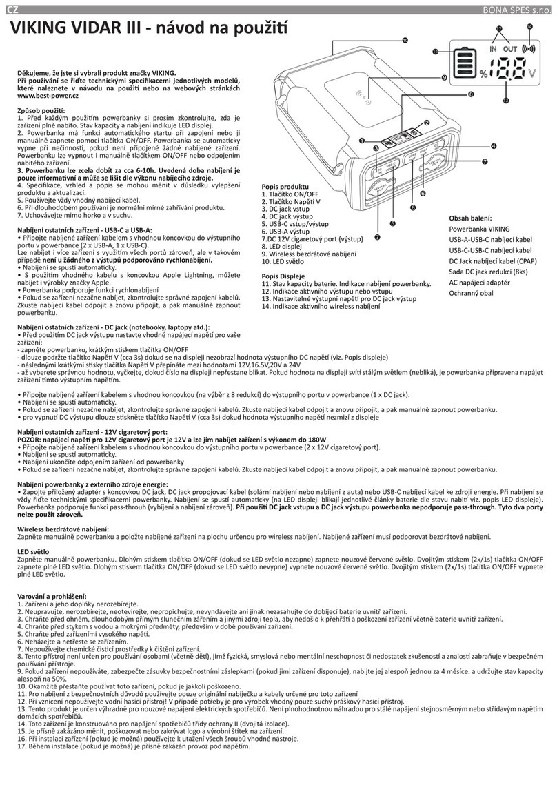 Bona VIKING VIDAR III User manual