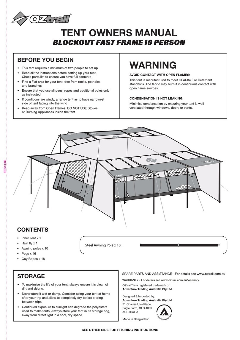 OZtrail FAST FRAME BLOCKOUT User manual