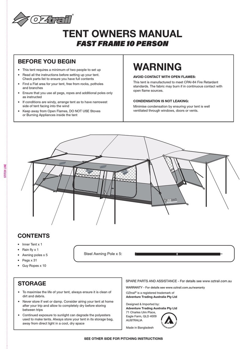 OZtrail FAST FRAME User manual