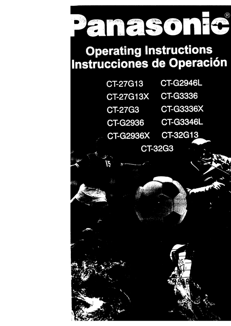Panasonic CT27G13 - 27" COLOR TV User manual