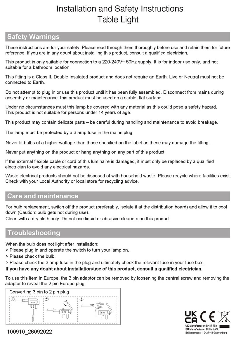 Endon 100910 Installation and safety instructions Endon 100910 Installation and safety instructions