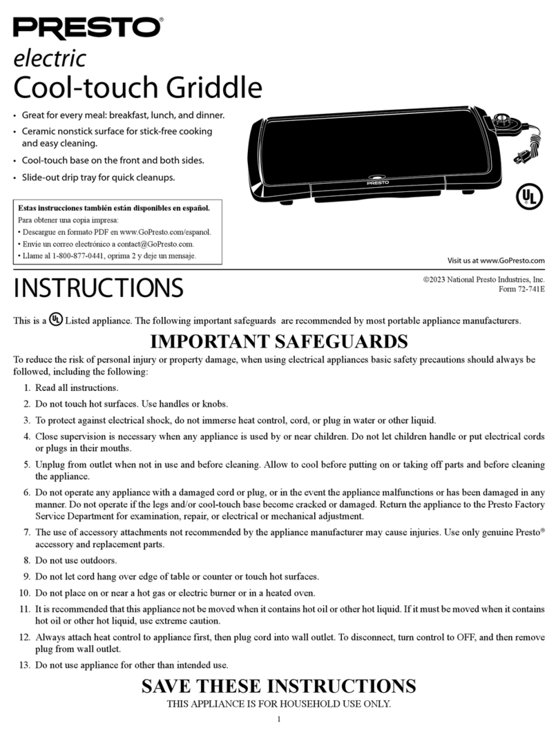 Presto 07030 User manual Presto 07030 User manual