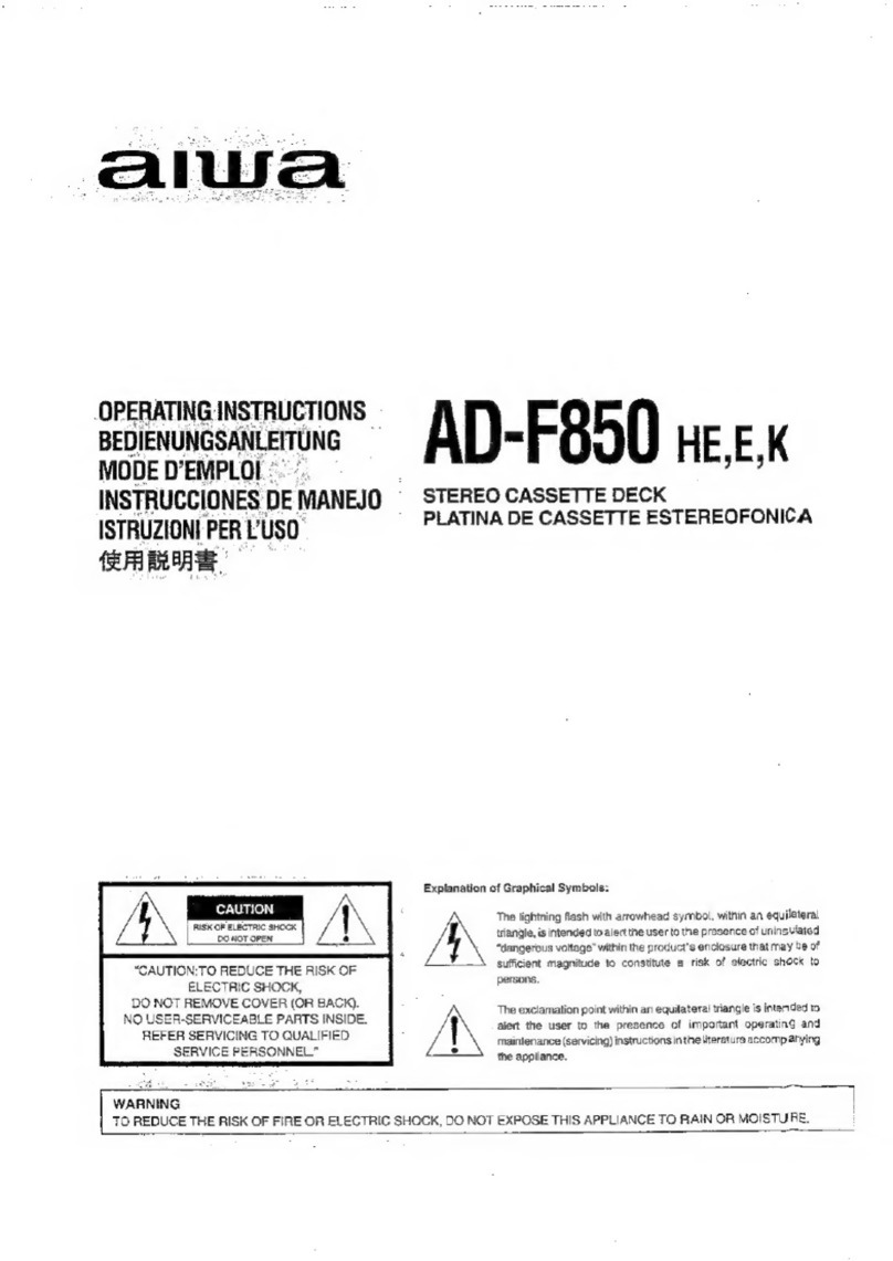 Aiwa AD-F850 User manual