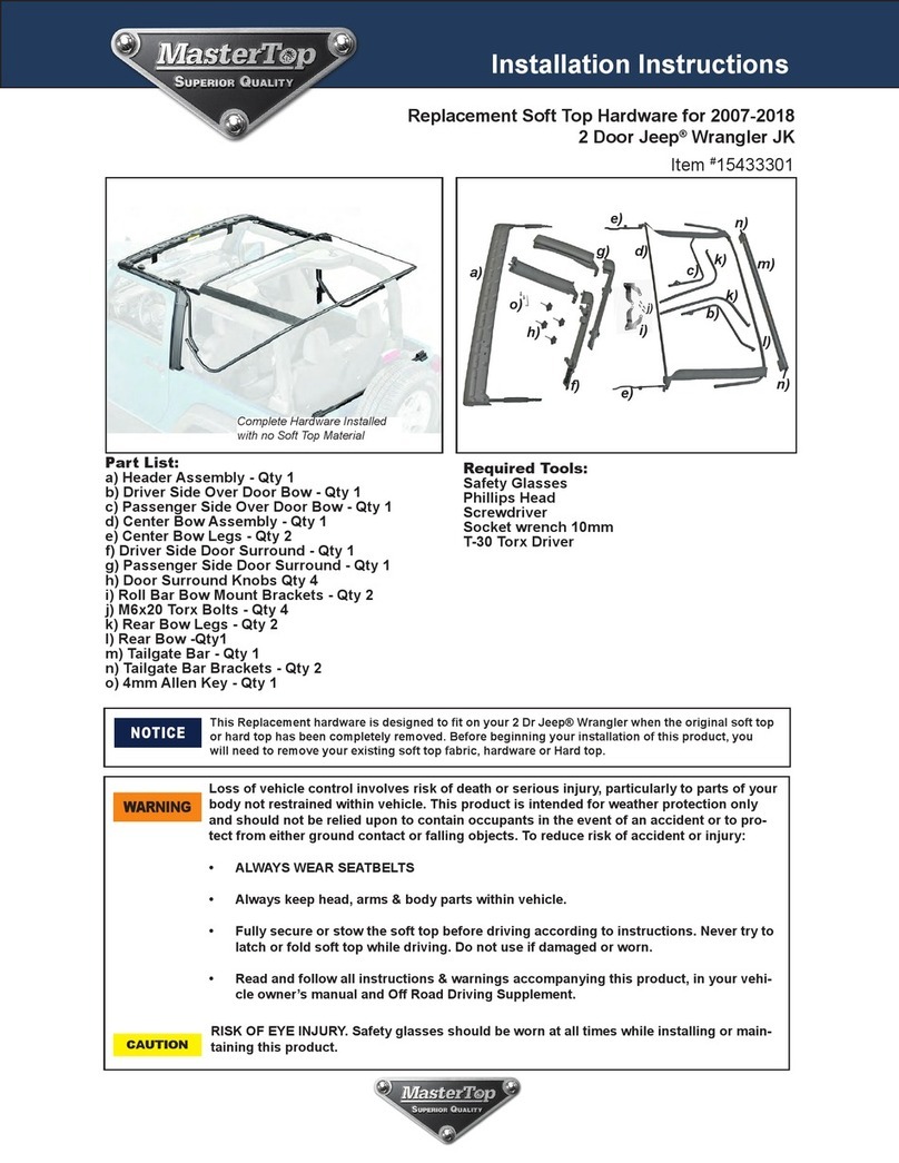 MasterTop 15433301 User manual