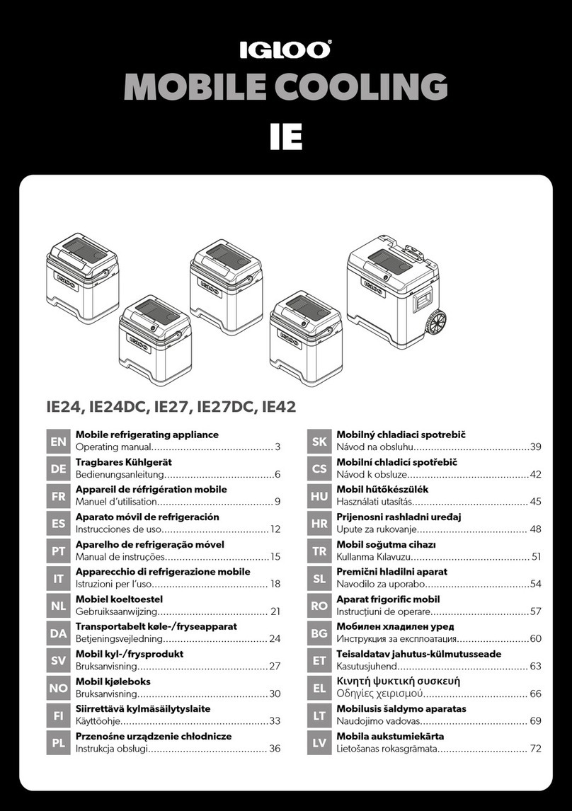 Igloo IE24 operating instructions