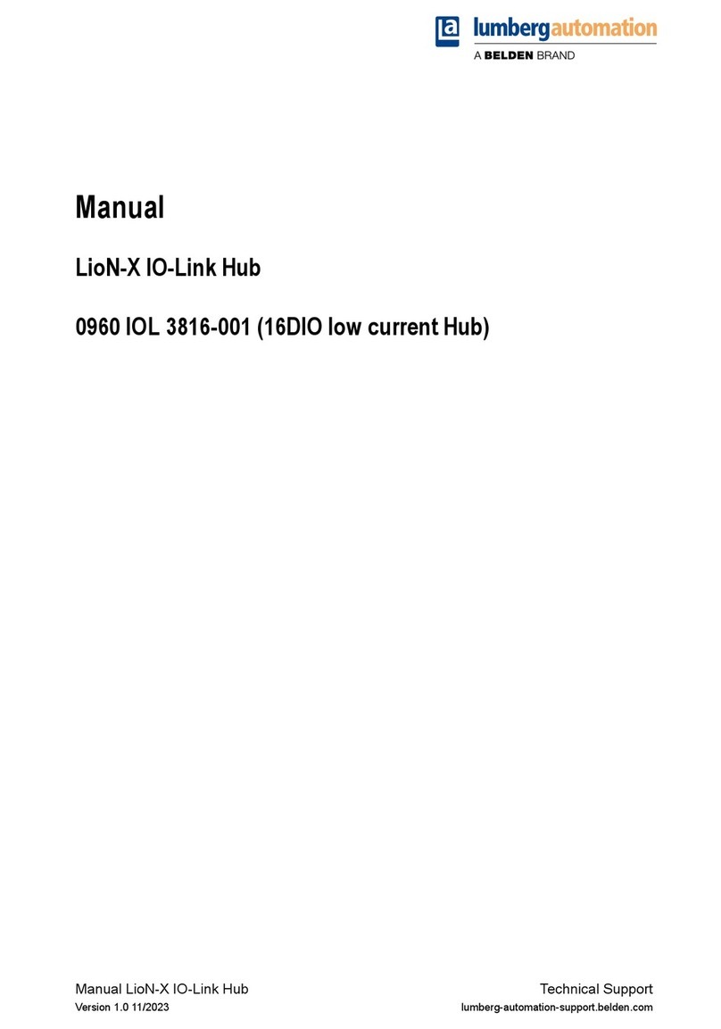 Belden lumberg automation 0960 IOL 3816-001 User manual
