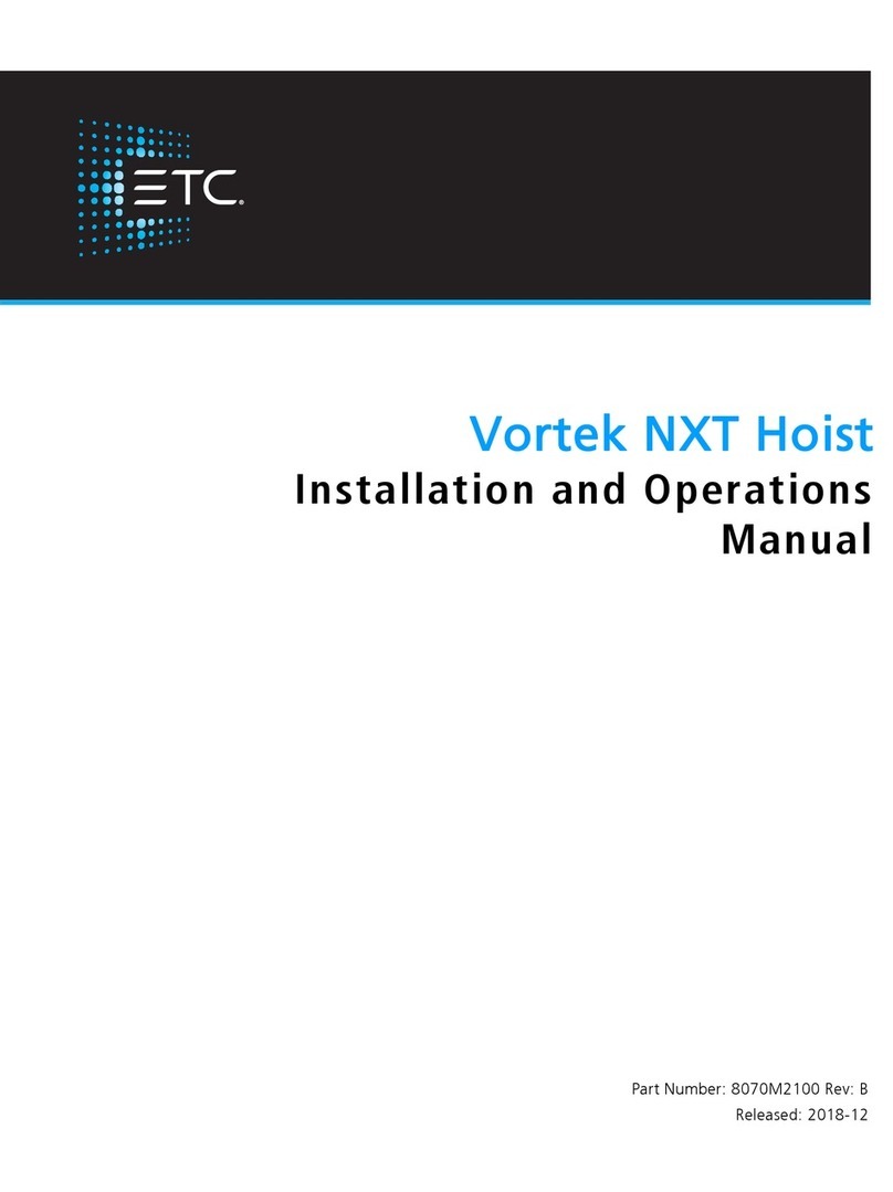 ETC Vortek NXT Installation and operation manual