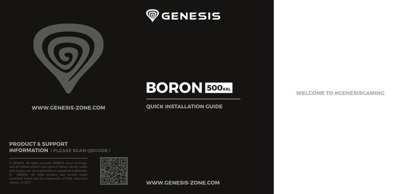 Genesis BORON 500XXL Quick installation guide