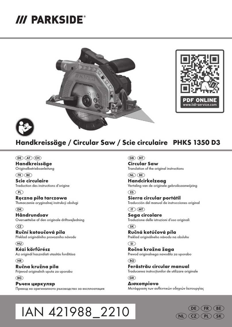 Parkside PHKS 1350 D3 Translation of the original instructions
