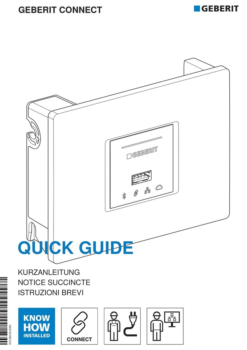 Geberit CONNECT quick guide Geberit CONNECT quick guide