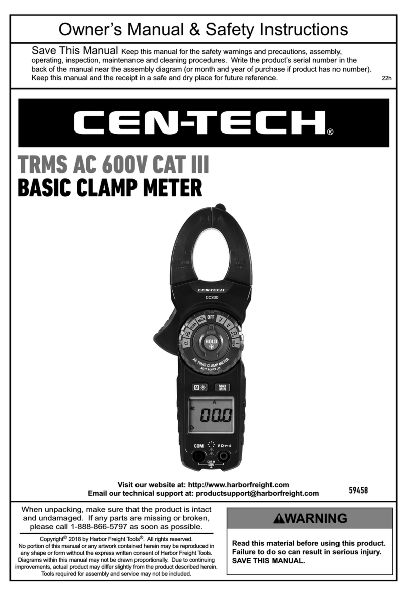 Centech 59458 owner's manual