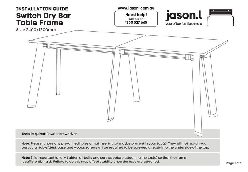 Jason.L Switch Dry Bar Table Frame User manual Jason.L Switch Dry Bar Table Frame User manual