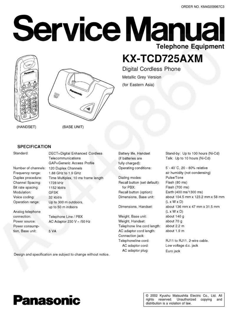 Panasonic KX-TCD725AXM User manual