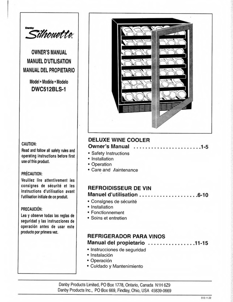 Danby Silhouette DWC512BLS-1 owner's manual
