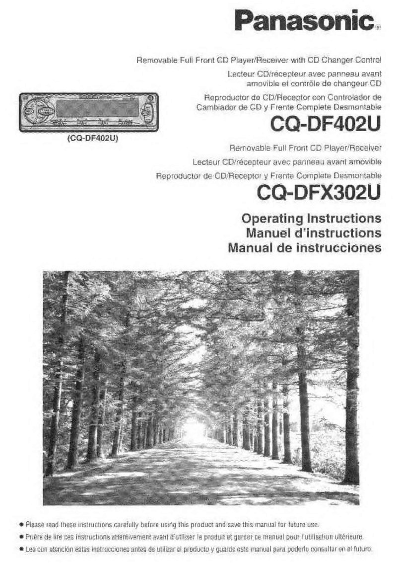 Panasonic CQDF402U - AUTO RADIO/CD DECK operating instructions