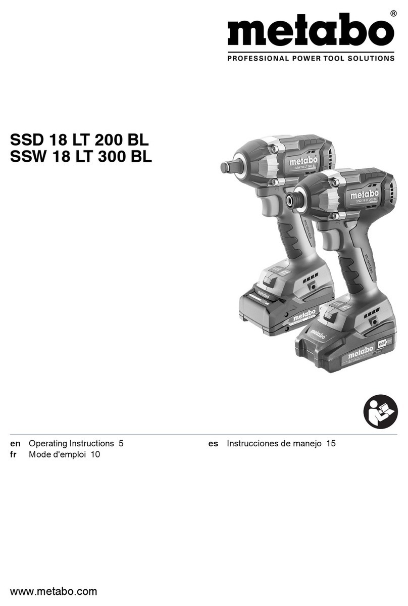Metabo SSD 18 LT 200 BL operating instructions